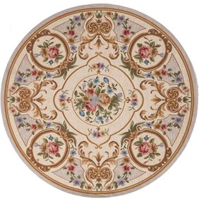 Χαλί Canvas Aubuson 514 W Beige-Multi Royal Carpet 150X150cm Round