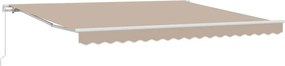 vidaXL Αντιανεμικό Μπεζ 400 x 350 εκ Πολυέστερ και Μέταλλο
