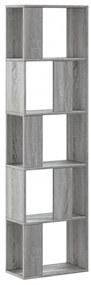 Βιβλιοθήκη 5 Επιπέδων Γκρι Sonoma 45x23,5x162,5 εκ. Επεξ. Ξύλο - Γκρι