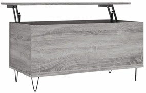 vidaXL Τραπεζάκι Σαλονιού Γκρι Sonoma 90x44,5x45 εκ.Επεξεργασμένο Ξύλο