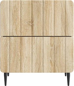 vidaXL Κομοδίνο 2 τεμ. Sonoma Δρυς 43 x 34,5 x 49,5 εκ