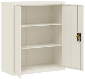 vidaXL Αρχειοθήκη Λευκή 90 x 40 x 105 εκ. από Ατσάλι