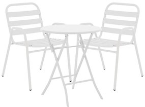 Intrahome Τραπεζαρία Albero-Sussie Intrahome 3τεμ μέταλλο σε λευκή απόχρωση Φ60x70εκ | SKU: INTRAPA-241111290