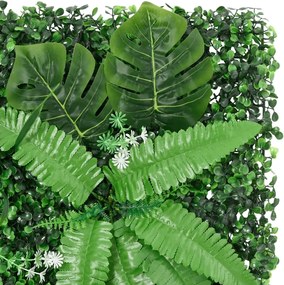  vidaXL Φράχτης 6 τεμ. Πράσινος 40 x 60 εκ. από Τεχνητό Φυτό