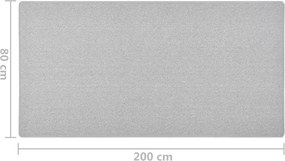 vidaXL Χαλί Διάδρομος Ανοιχτό Γκρι 80 x 200 εκ.