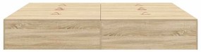 vidaXL Σκελετός Κρεβατιού Sonoma Δρυς 180 x 200 cm Επεξεργασμένο ξύλο