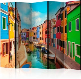 Διαχωριστικό με 5 τμήματα - Colorful Canal in Burano II [Room Dividers]