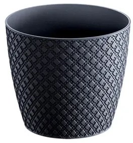 MarHome ΓΛΑΣΤΡΑ ΣΤΡΟΓΓΥΛΗ ΑΝΘΡΑΚΙ ORIENT Φ12.8x11.2cm 10/180ΚΙΒ  09-DOR130-S433