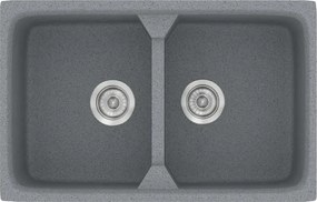 Sanitec Classic 318 (78×51) - Γρανιτένιος νεροχύτης - Metallic SILVER