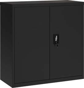 vidaXL Αρχειοθήκη Μαύρη 90 x 40 x 130 εκ. Ατσάλινη