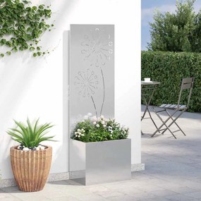 vidaXL Οθόνη Ιδιωτικότητας Κήπου Ασημί 50 x 32 x 150 εκ