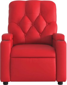 vidaXL Πολυθρόνα Ανακλινόμενη Κόκκινη από Συνθετικό Δέρμα