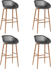 vidaXL Σετ Επίπλων Μπαρ 5 Τεμαχίων Μαύρο / Γκρι