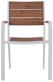 ΠΟΛΥΘΡΟΝΑ ΑΛΟΥΜΙΝΙΟΥ SAGA ΛΕΥΚΗ ΜΕ POLYWOOD HM5127.01 55x56x85Υ εκ. - 0614616 - HM5127.01