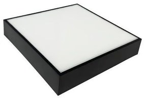 Πλαφονιέρα Φωτιστικό Οροφής LED 24W 4000Κ 30x30cm IP54 Plus Eurolamp-145-20086-Μαύρο 145-20086