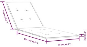 Μαξιλάρι Σεζλόνγκ Taupe (75+105)x50x3 εκ. Υφασμάτινη - Μπεζ-Γκρι