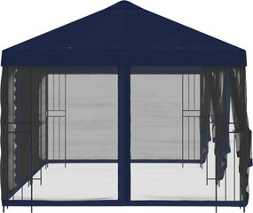 vidaXL Κιόσκι με Πλαϊνές Τοίχους 6 x 3 m Μπλε Πολυεστέρας και Χάλυβας