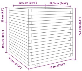 ΖΑΡΝΤΙΝΙΕΡΑ ΚΗΠΟΥ 70X70X72,5 ΕΚ. ΑΠΟ ΜΑΣΙΦ ΞΥΛΟ ΨΕΥΔΟΤΣΟΥΓΚΑΣ 3282587