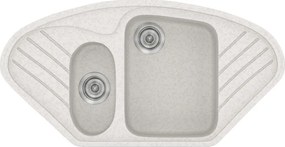 Kitchen Sink Sanitec Classic 302 Inset 96x51 cm Metallic Ice