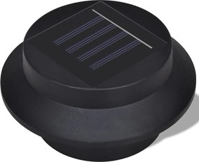 Ηλιακό Φωτιστικό για φράχτη/Υδρορροή Σετ 6 Τεμ. Μαύρο