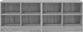 vidaXL Ντουλάπι κρεβατιού με ράφι 2 τεμ. Γκρι Sonoma 66 x 33 x 48 εκ.