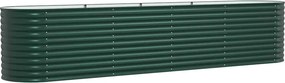 vidaXL Ανεβασμένο Κρεβάτι Πράσινο 400 x 80 x 81 cm Ατσάλι