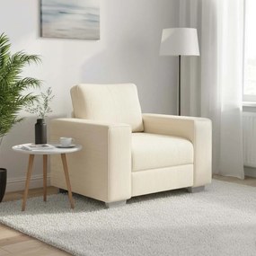 vidaXL Καναπές-Καρέκλα Μπεζ Ύφασμα Κοτλέ 100x77x82 εκ.