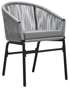 vidaXL Σετ Τραπεζαρίας Κήπου 9 Τεμαχίων Γκρι