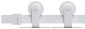 Μηχανισμός Συρόμενης Πόρτας Λευκός 183 εκ. Ατσάλινος - Λευκό