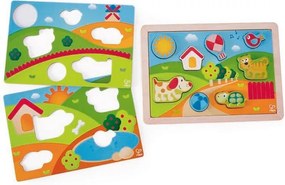 Ξύλινη Πυραμίδα Με Κύβους Early Explorer Hape