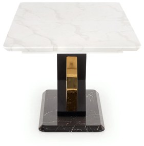 VINCENZO table white marble, leg black/gold DIOMMI V-CH-VINCENZO-ST