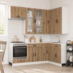 vidaXL Μονάδα κουζίνας KALMAR 8 pcs Artisan Δρυς Επεξεργασμένο Ξύλο