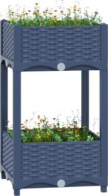 vidaXL Ζαρντινιέρα 40 x 40 x 71 εκ. από Πολυπροπυλένιο