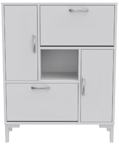 ΠΑΠΟΥΤΣΟΘΗΚΗ MEDY HM18187.03 ΜΕΛΑΜΙΝΗ ΣΕ ΛΕΥΚΟ-ΛΕΥΚΑ ΠΟΔΙΑ 86,5x30x109Υεκ