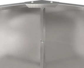 vidaXL Γλάστρα Ασημί 60 x 60 x 50 εκ Ανοξείδωτο ατσάλι