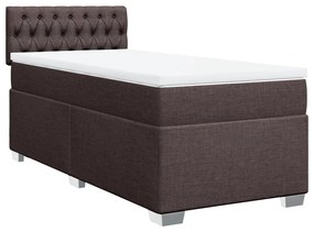 ΚΡΕΒΑΤΙ BOXSPRING ΜΕ ΣΤΡΩΜΑ ΣΚΟΥΡΟ ΚΑΦΕ 100X200 ΕΚ. ΥΦΑΣΜΑΤΙΝΟ 3285809