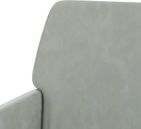 vidaXL Πολυθρόνα Ανοιχτό Γκρι 62 x 79x 79 εκ. Βελούδινη