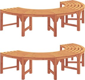 vidaXL Παγκάκι Δέντρου 2 pcs Φυσικό 160 x 80 x 45cm