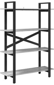 vidaXL Ράφι Βιβλίων Γκρίζο Σονομα 100 x 33,5 x 140 εκ