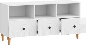 vidaXL Ντουλάπι TV 102 x 34,5 x 50 εκ. Υψηλής Στιλπνότητας Λευκό