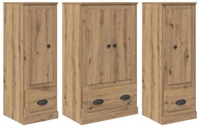 vidaXL Highboard με συρτάρι 3 pcs Artisan Oak Επεξεργασμένο ξύλο