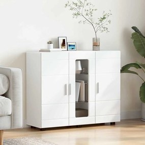 vidaXL Πλαϊνό γραφείο Λευκό 55.5 x 29 x 100 εκ Επεξεργασμένο ξύλο