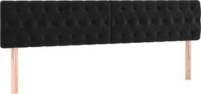 vidaXL Κρεβάτι Boxspring με Στρώμα Μαύρο 120x190 εκ. Βελούδινο