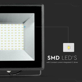 V-TAC LED Προβολέας E-Series SMD 100W Μαύρος θερμό Λευκό 5964
