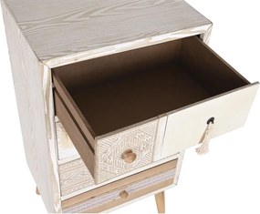 Σιφονιέρα DKD Home Decor Έλατο Φυσικό βαμβάκι Λευκό (48 x 35 x 89 cm)