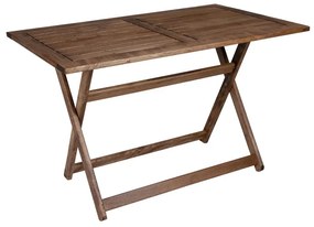 0034197 Τραπέζι πτυσσόμενο Klara Megapap από ξύλο οξιάς σε χρώμα καρυδί εμποτισμού 120x75x71εκ. Ξύλο, 1 Τεμάχιο