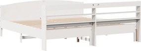 vidaXL Σκελετός Κρεβ. Χωρίς Στρώμα Λευκό 180x200 εκ Μασίφ Πεύκο
