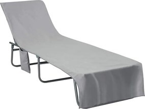 vidaXL Πετσέτες ξαπλώστρας 2 pcs Σκούρο γκρι 210 x 75 cm