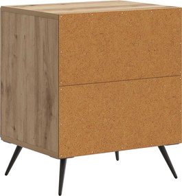 vidaXL Κομοδίνο Artisan Δρυς 43 x 34,5 x 50 εκ Επεξεργασμένο Ξύλο