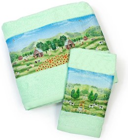 Βρεφικές Πετσέτες (Σετ 2τμχ) Dimcol Farm 342 Mint